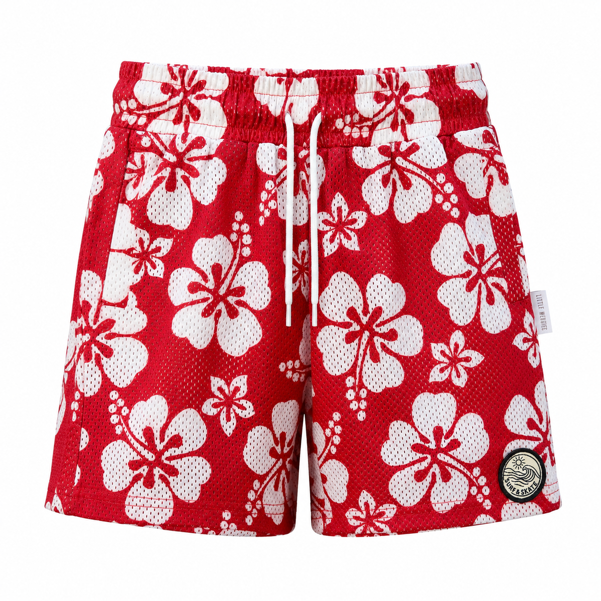 mesh short - hibiscus