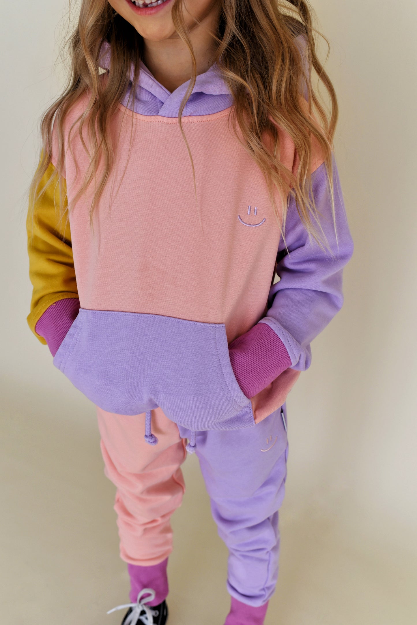 hoodie - purple colorblock