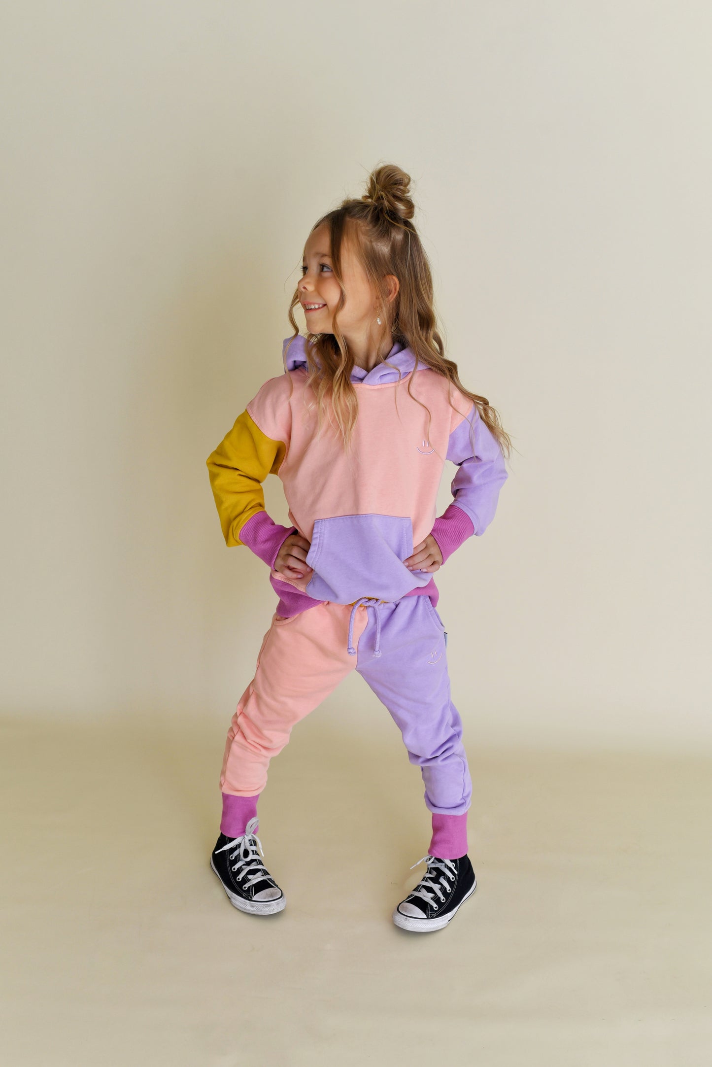 hoodie - purple colorblock