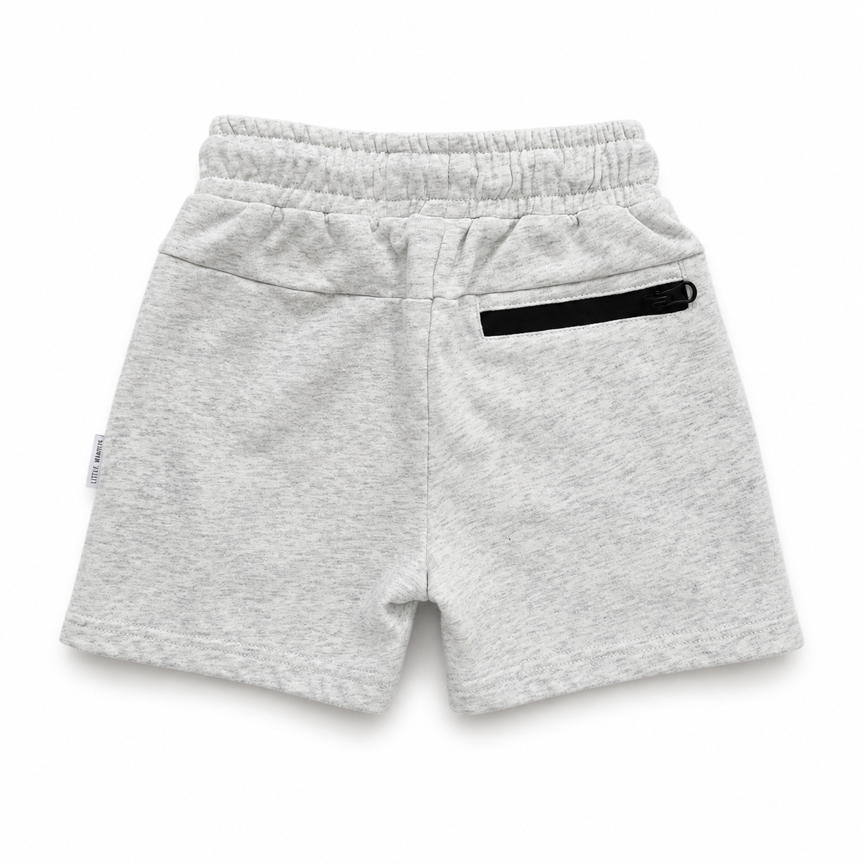 zipper short - light grey