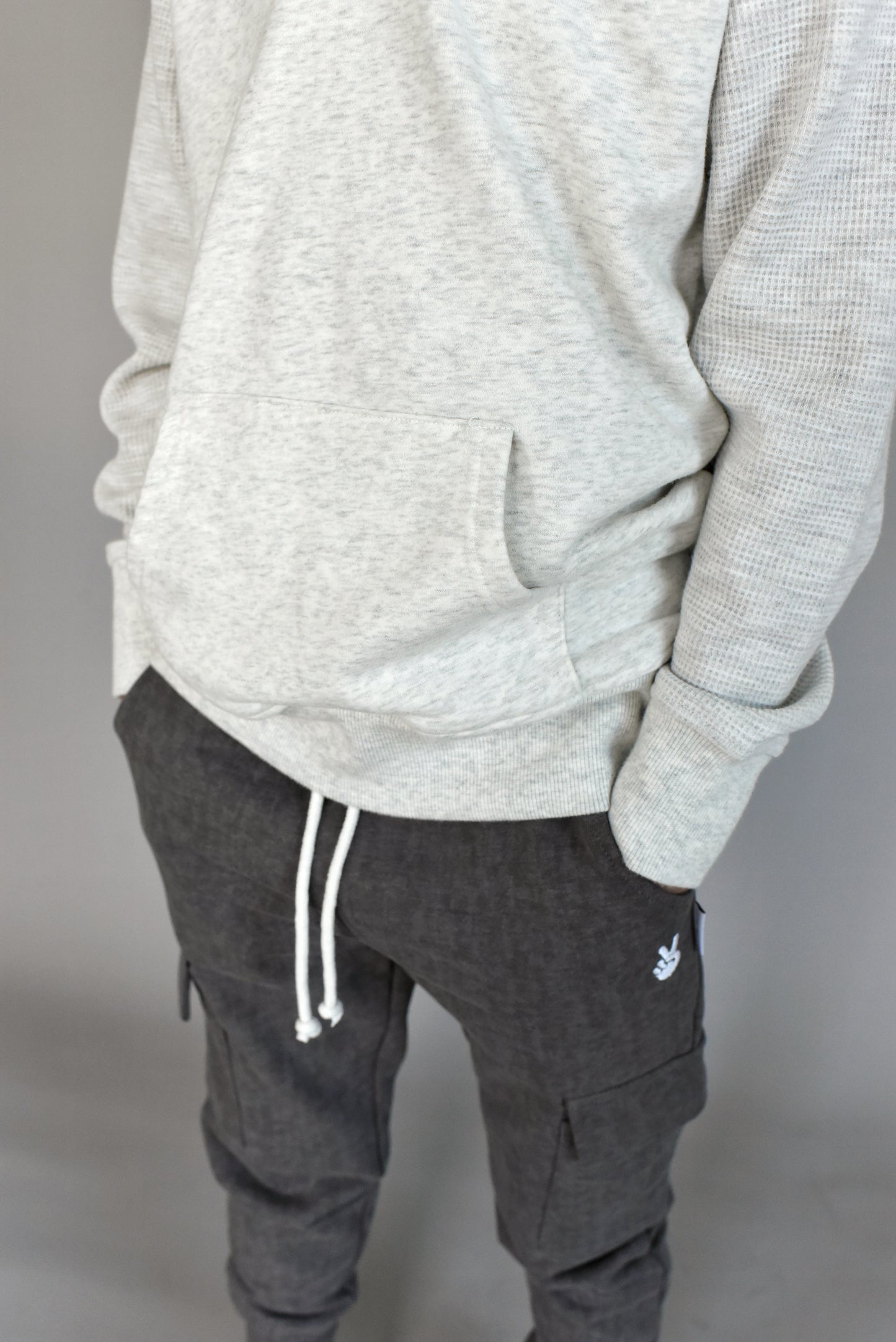 hoodie - light grey waffle