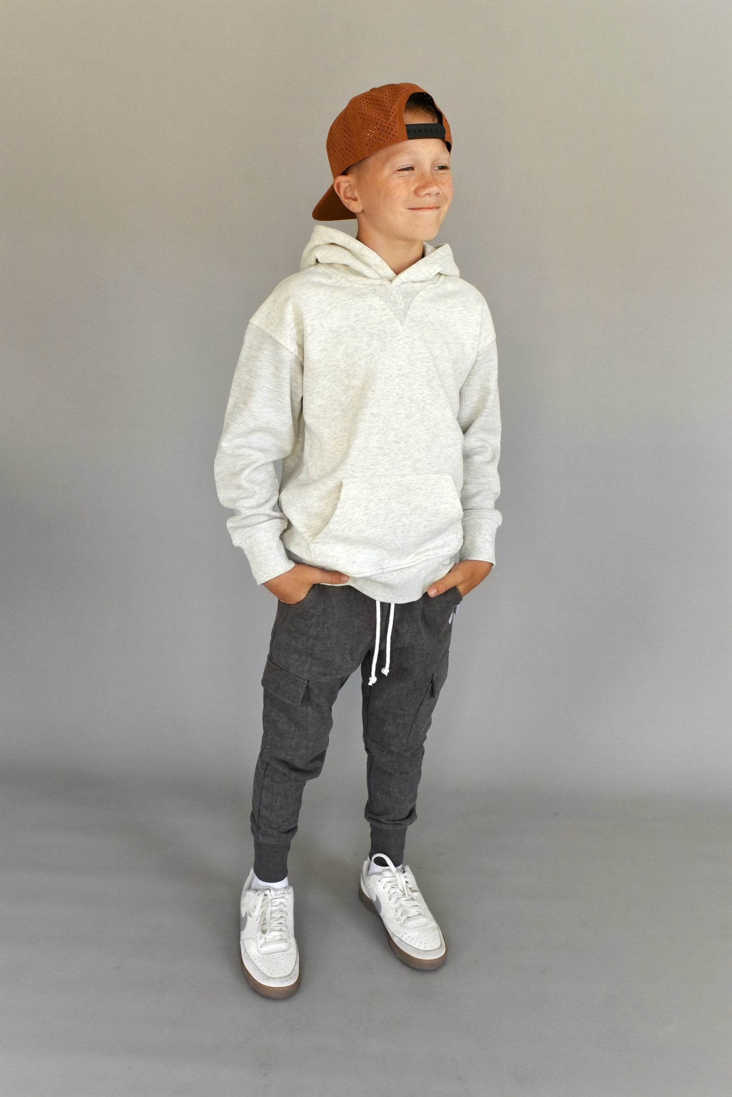 hoodie - light grey waffle
