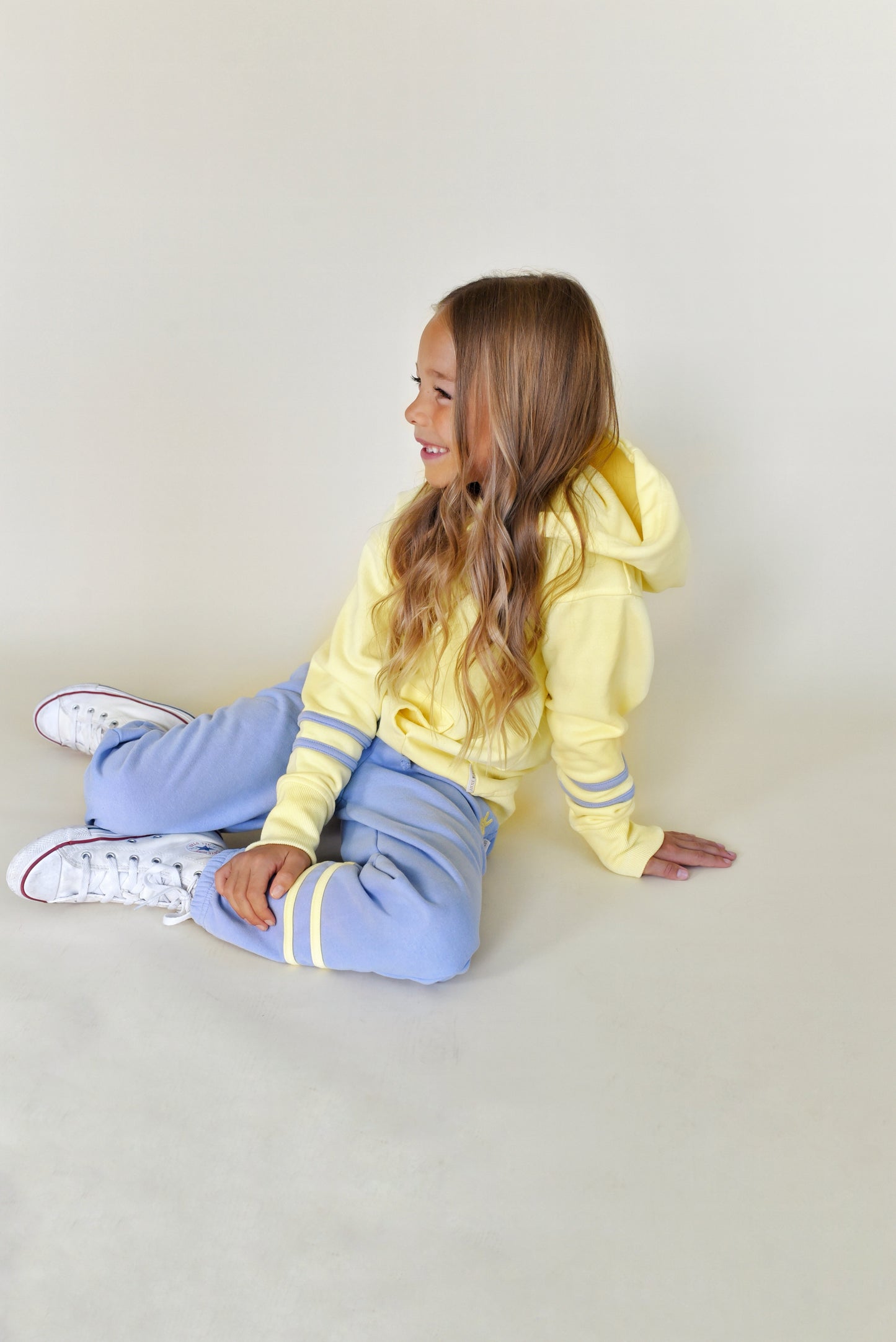 hoodie - yellow + blue