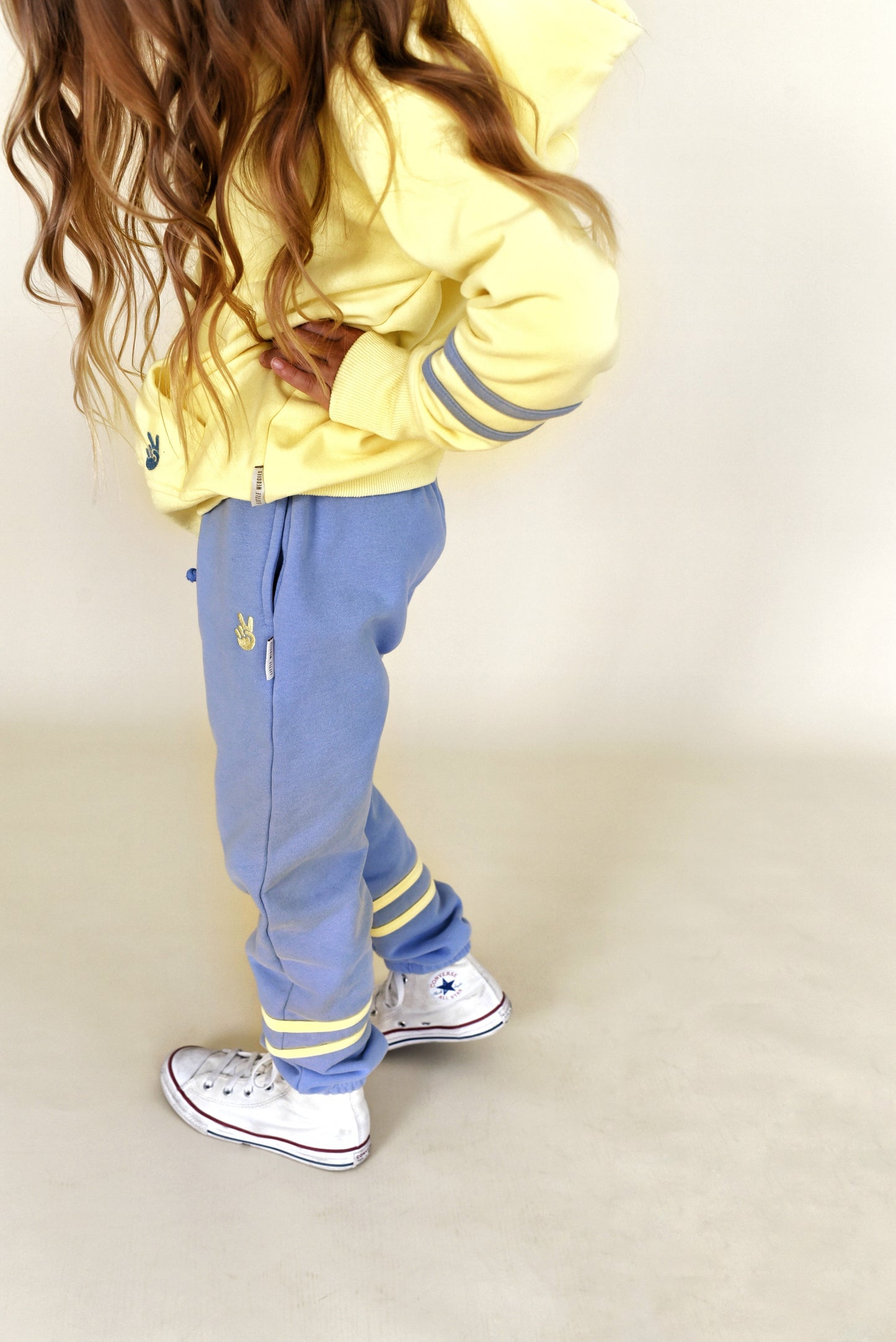 hoodie - yellow + blue