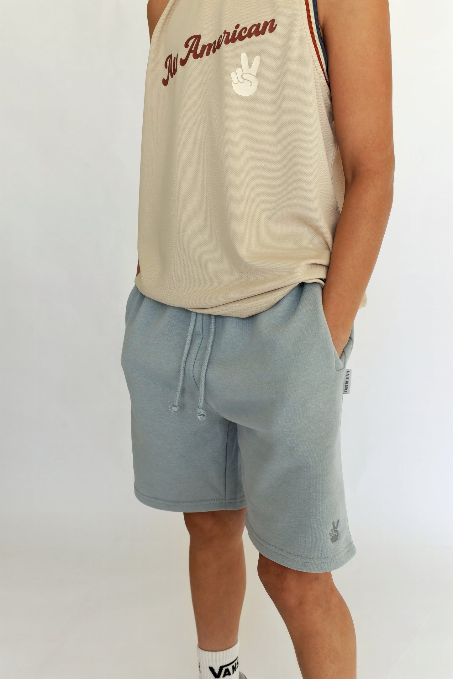 everyday short - washed blue