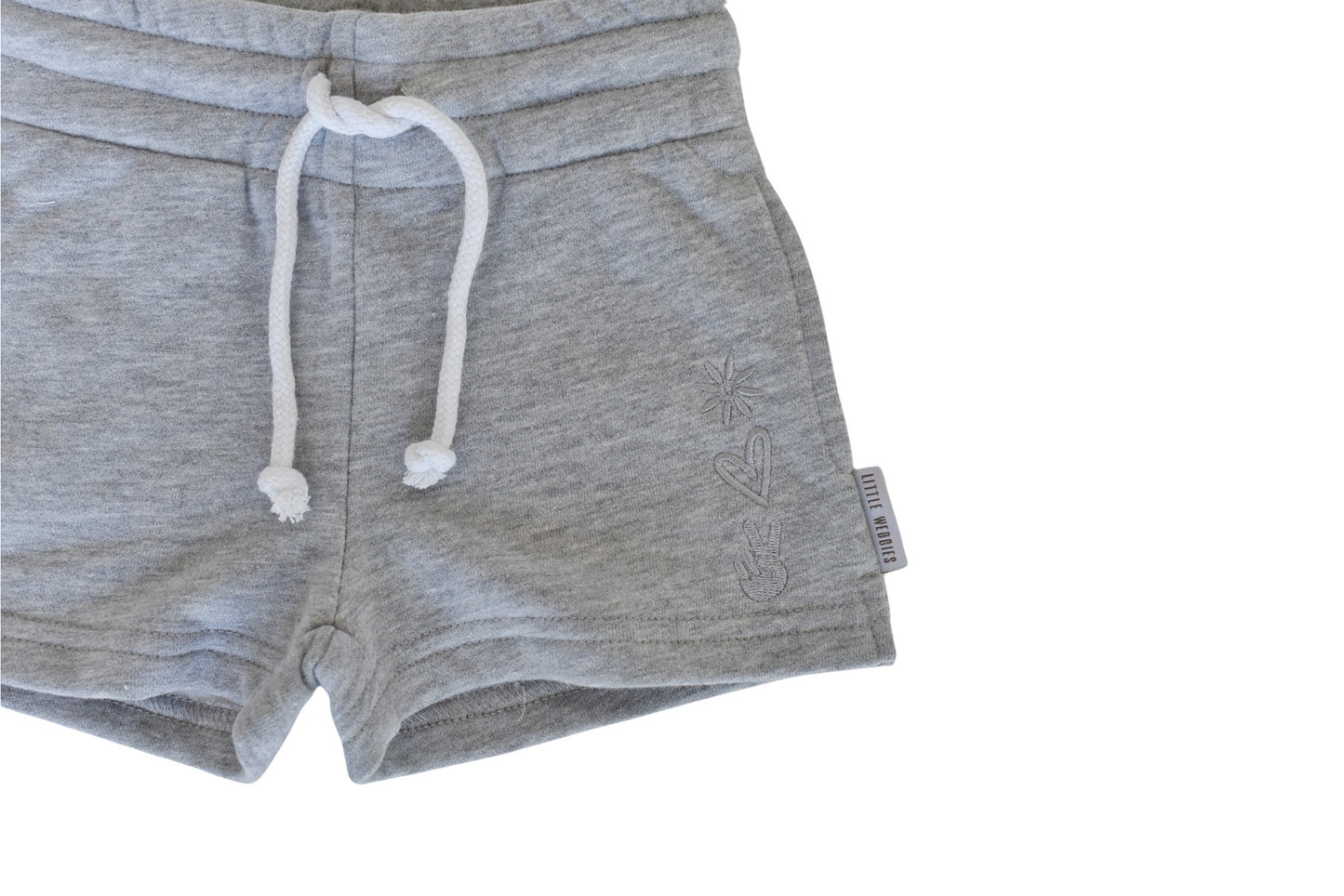 girls fleece short - grey