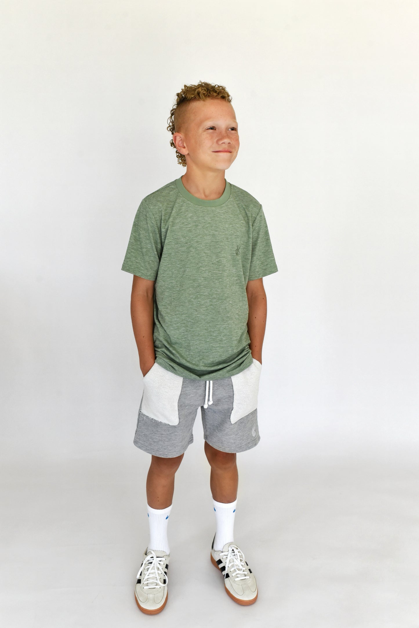 tee - heathered green