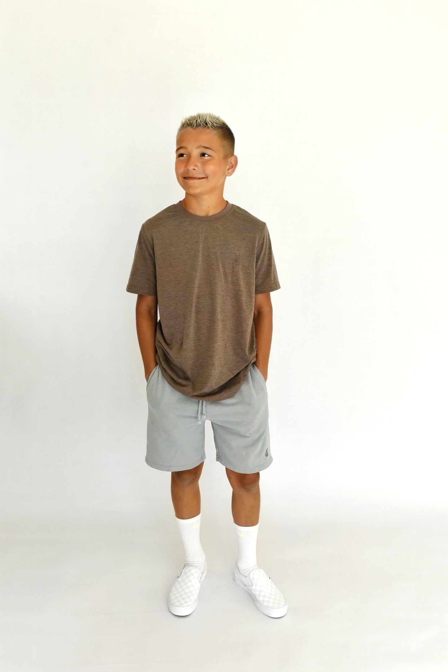 tee - heathered brown