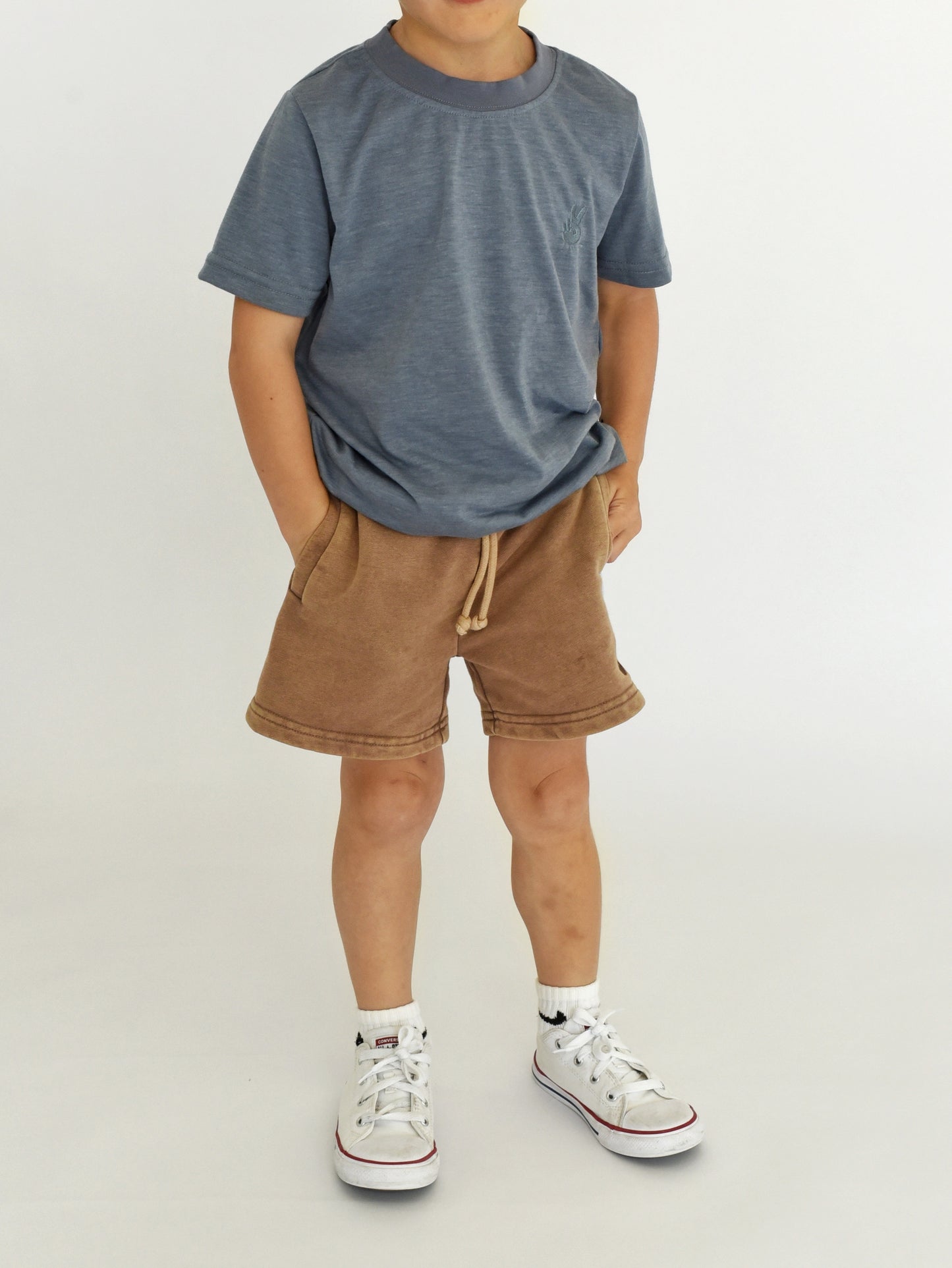 tee - heathered blue