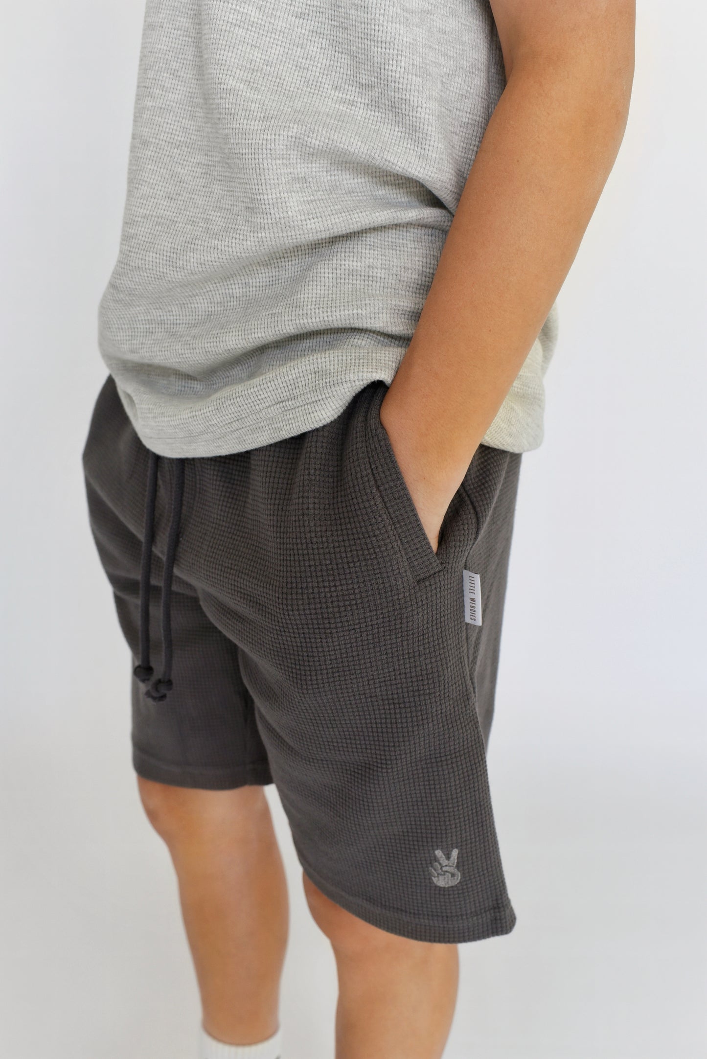 waffle tee - grey