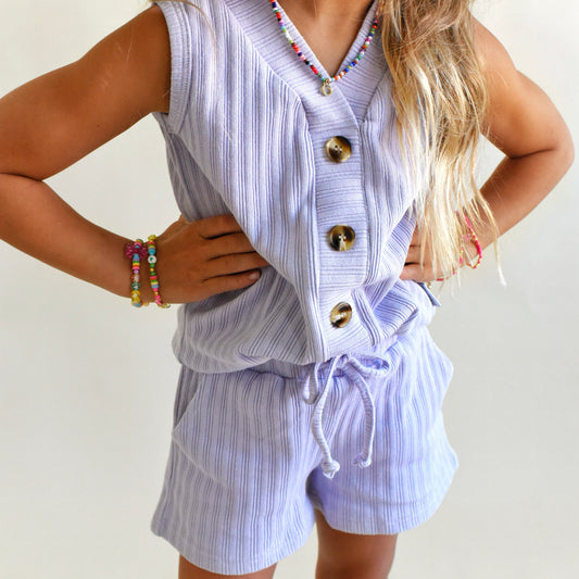 sweater vest set - lavender