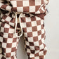 vintage joggers - brown check