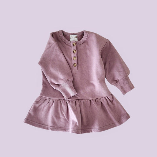 henley dress - purple
