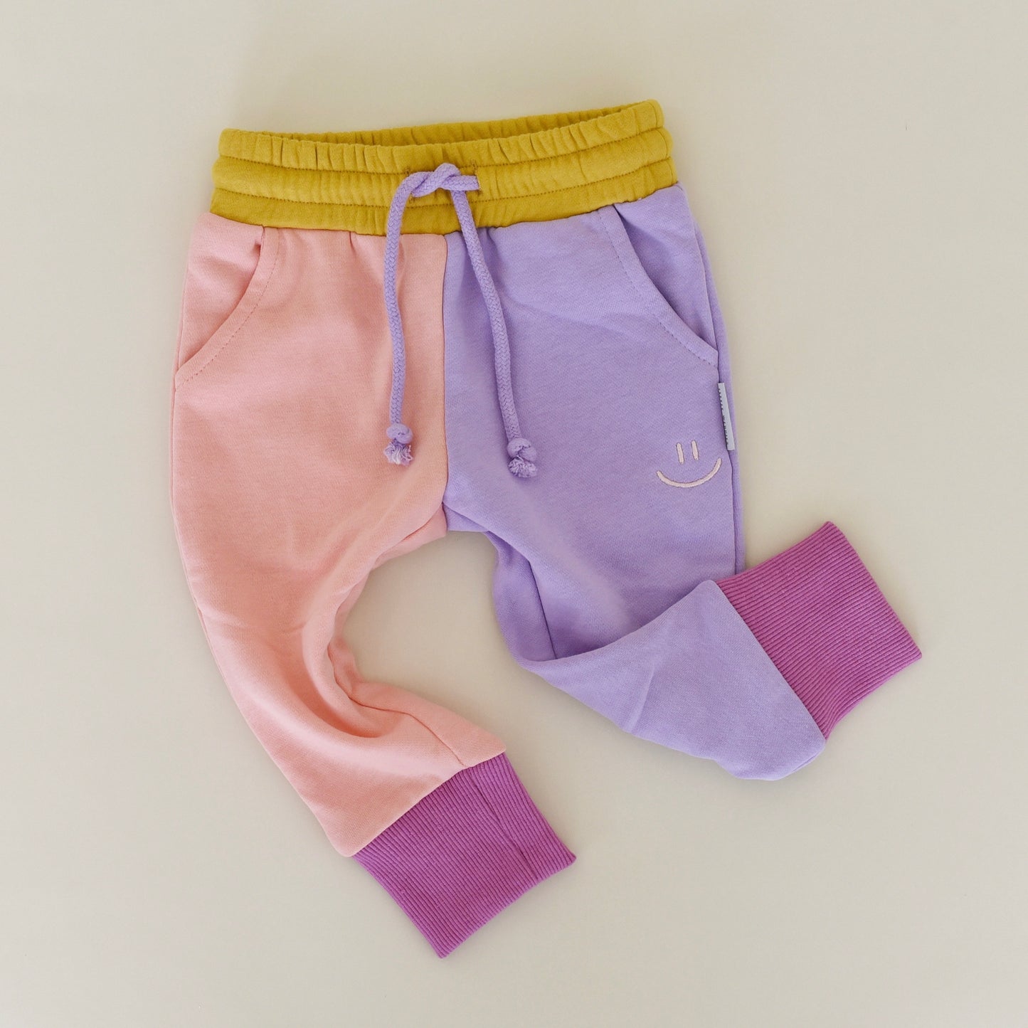 joggers - purple colorblock