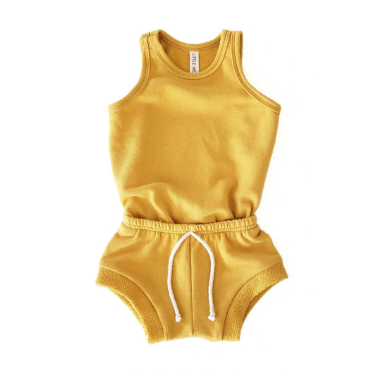 shortie tank romper - sunflower