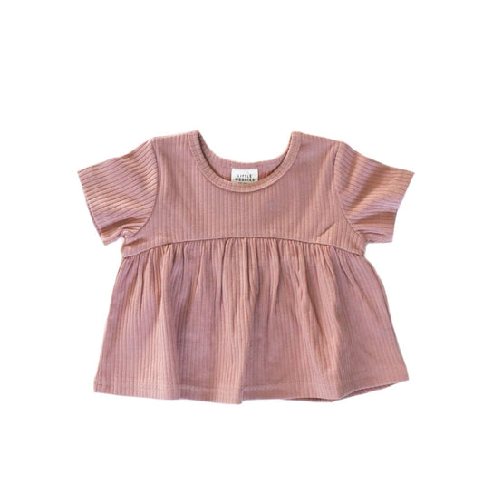 peplum top - dusty pink