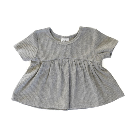 peplum top - grey