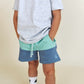 everyday short - blue colorblock
