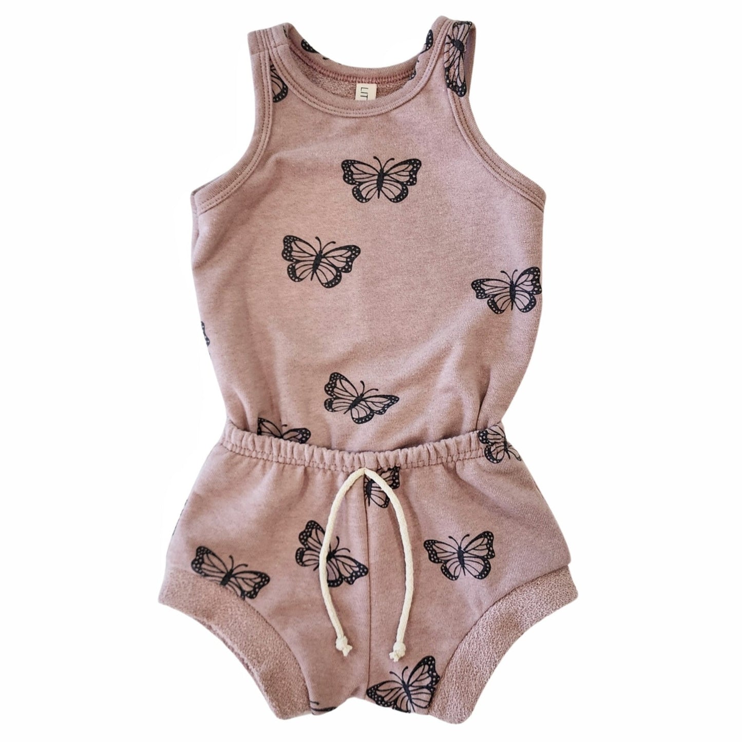 shortie tank romper - butterfly