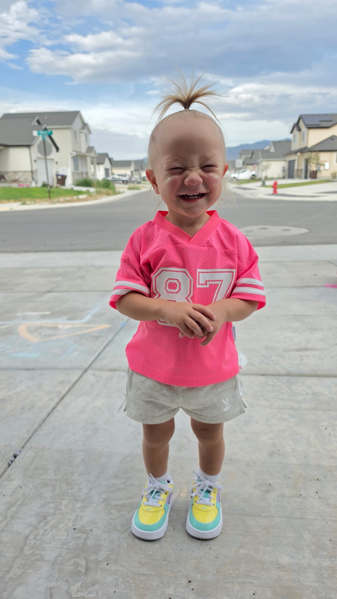boxy jersey - hot pink