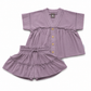 peplum + skirt set - purple