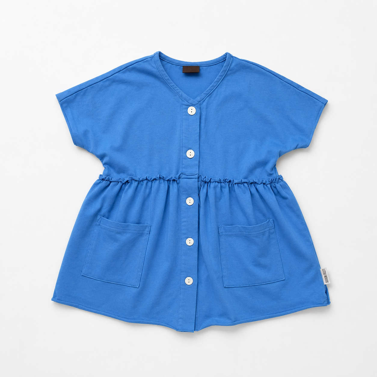 button dress - blue