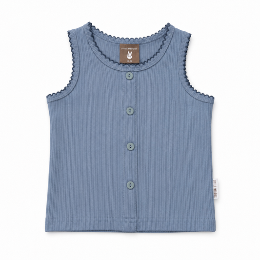 ribbed tank - blue