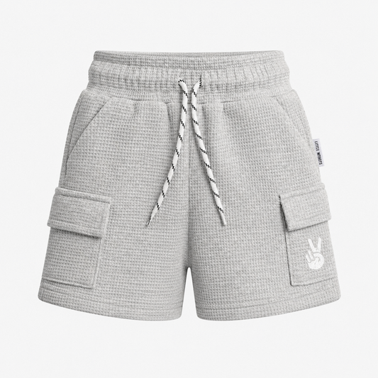 waffle short - heather grey