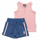 girl set - dusty pink + blue