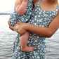 girls swimsuit - green floral