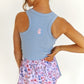 active - blue floral