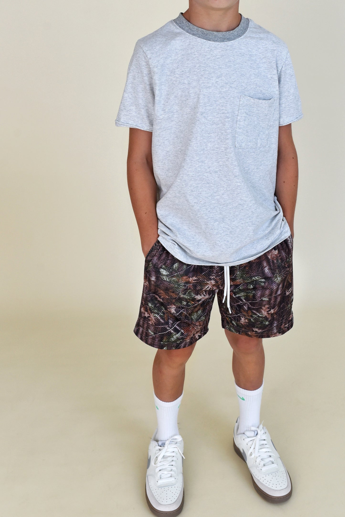 raw seam tee - grey