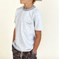 raw seam tee - grey