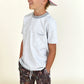 raw seam tee - grey