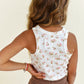 ribbed tank - floral