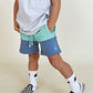 everyday short - blue colorblock
