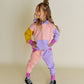 hoodie - purple colorblock