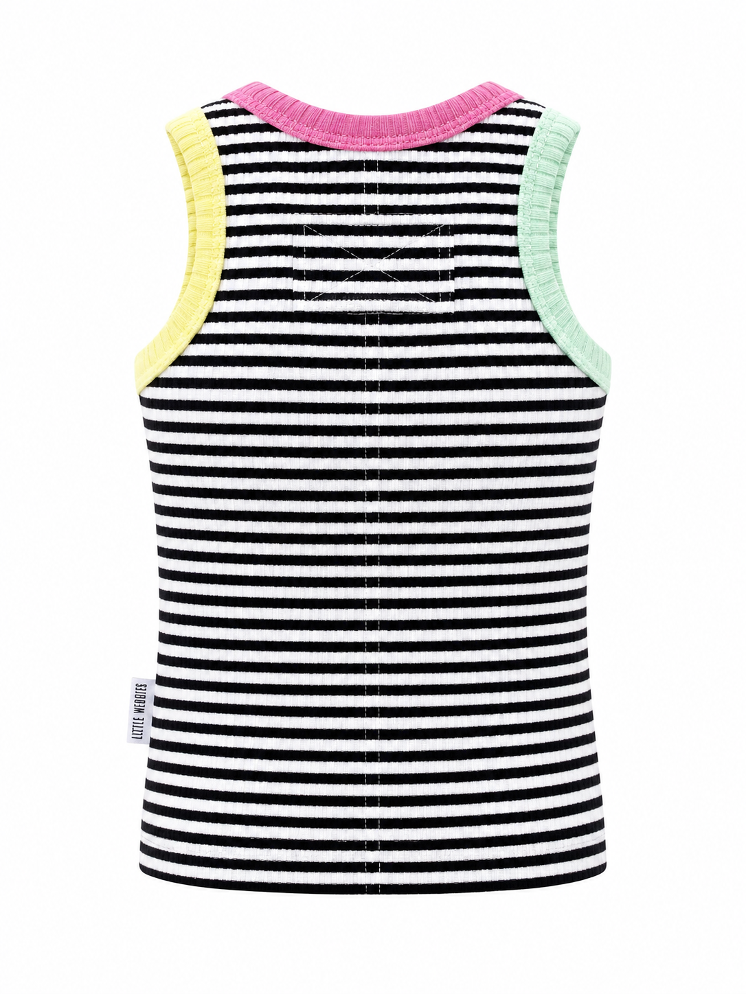ribbed tank - black + white