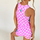 active - pink checker
