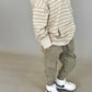 hoodie -natural stripe