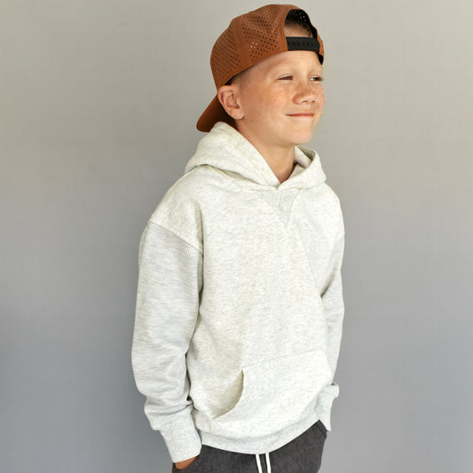 hoodie - light grey waffle