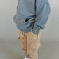 hoodie - blue waffle