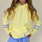 hoodie - yellow + blue