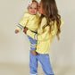 hoodie - yellow + blue