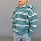hoodie - teal stripe