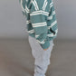 hoodie - teal stripe