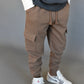 cargo joggers - brown waffle