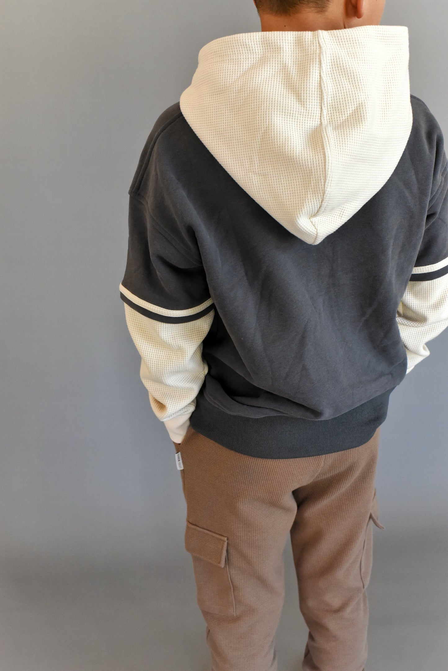 baseball hoodie - smoke