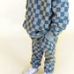 vintage joggers - blue check