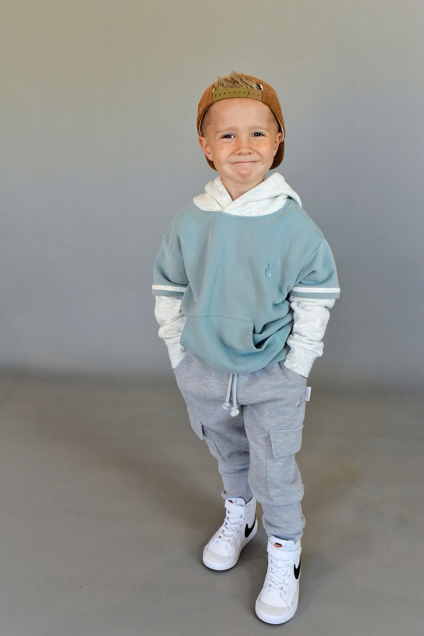 baseball hoodie - sage